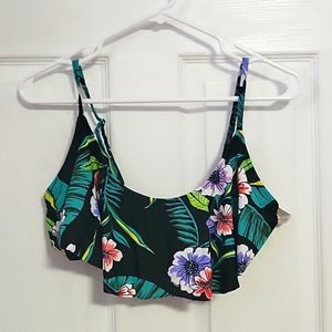 Floral bikini top